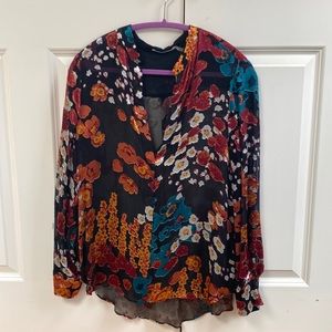 Alice and Olivia sheer floral top. Never been worn